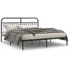 Image de Bedframe met hoofdbord metaal zwart 183x213 cm376605