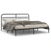 Image de Bedframe met hoofdbord metaal zwart 193x203 cm376606