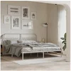 Image de Bedframe met hoofdbord metaal wit 183x213 cm376654