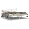 Image de Bedframe met hoofdbord metaal wit 193x203 cm376655