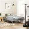 Image de Bedframe met hoofd- en voeteneinde metaal wit 100x200 cm376662