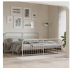 Image de Bedframe met hoofd- en voeteneinde metaal wit 193x203 cm376673