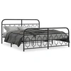 Image de Bedframe met hoofd- en voeteneinde metaal zwart 183x213 cm377140