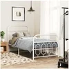 Image de Bedframe met hoofd- en voeteneinde metaal wit 90x200 cm377177