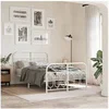 Image de Bedframe met hoofd- en voeteneinde metaal wit 120x200 cm377182