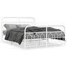 Image de Bedframe met hoofd- en voeteneinde metaal wit 150x200 cm377186