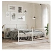 Image de Bedframe met hoofd- en voeteneinde metaal wit 183x213 cm377189