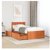 Image de Bedframe zonder matras massief grenenhout wasbruin 75x190 cm846809