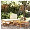 Image de Salon de jardin modulable bois massif marron 3 pieces 2 personnes