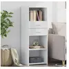 Image de Buffet haut blanc 45x42,5x124 cm bois d'ingénierie, buffet, placard, armoire latérale, armoire, armoire de rangement, 846166