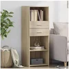 Image de Buffet haut chêne sonoma 45x42,5x124 cm bois d'ingénierie, buffet, placard, armoire latérale, armoire, armoire de 846168