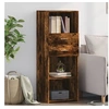 Image de Buffet haut chêne fumé 45x42,5x124 cm bois d ingénierie
