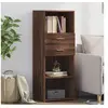 Image de Buffet haut chêne marron 45x42,5x124 cm bois d ingénierie