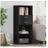 Image de Buffet haut noir 50x42,5x124 cm bois d'ingénierie, buffet, placard, armoire latérale, armoire, armoire de rangement, 846174