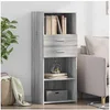 Image de Buffet haut sonoma gris 50x42,5x124 cm bois d ingénierie