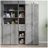 Image de Buffet haut gris béton 30x42,5x185 cm bois d'ingénierie 846239