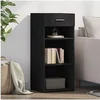 Image de Buffet noir 40x42,5x93 cm bois d'ingénierie, armoire, armoire latérale, armoire de rangement, armoire, placard, 846314
