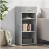 Image de Buffet gris béton 40x42,5x93 cm bois d'ingénierie, armoire, armoire latérale, armoire de rangement, armoire, placard, 846316