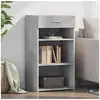 Image de Buffet gris béton 50x42,5x93 cm bois d'ingénierie, armoire, armoire latérale, armoire de rangement, armoire, placard, 846330