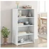 Image de Buffet haut blanc 70x41x124 cm bois d'ingénierie, buffet, placard, armoire latérale, armoire, armoire de rangement, 846404