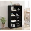 Image de Buffet haut noir 70x41x124 cm bois d'ingénierie, buffet, placard, armoire latérale, armoire, armoire de rangement, 846405