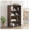 Image de Buffet haut chêne marron 70x41x124 cm bois d ingénierie