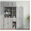 Image de Armoire de rangement mince sonoma gris 30x42,5x225 cm, armoire de rangement de salle de bain, unité de rangement de 3281271
