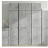 Image de Armoire de rangement gris béton 70x42,5x225cm bois d'ingénierie, armoire de rangement de salle de bain, unité de 3281325