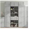 Image de Armoire de rangement gris béton 70x42,5x225cm bois d'ingénierie, armoire de rangement de salle de bain, unité de 3281339