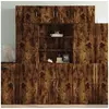 Image de Armoire de rangement chêne fumé 80x42,5x225cm bois d ingénierie