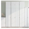 Image de Buffet haut blanc 80x42,5x249 cm bois d ingénierie