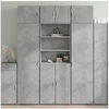 Image de Buffet haut gris béton 70x42,5x185 cm bois d ingénierie
