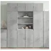 Image de Buffet haut gris béton 80x42,5x185 cm bois d'ingénierie, buffet, armoire de rangement, panneau latéral, armoire, 3281381