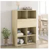 Image de Buffet haut chêne sonoma 80x42,5x124 cm bois d'ingénierie, buffet, armoire de rangement, panneau latéral, armoire, 3281387