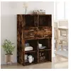 Image de Buffet haut chêne fumé 80x42,5x124 cm bois d ingénierie