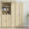 Image de Buffet haut chêne sonoma 30x42,5x185 cm bois d'ingénierie, buffet, armoire de rangement, panneau latéral, armoire, 3281394