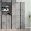 Image de Buffet haut gris béton 30x42,5x185 cm bois d'ingénierie, buffet, armoire de rangement, panneau latéral, armoire, 3281395