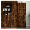 Image de Buffet haut chêne fumé 40x42,5x185 cm bois d'ingénierie, buffet, armoire de rangement, panneau latéral, armoire, 3281403