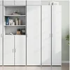 Image de Buffet haut blanc 45x42,5x185 cm bois d'ingénierie, buffet, armoire de rangement, panneau latéral, armoire, armoire 3281406