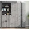 Image de Buffet haut gris béton 45x42,5x185 cm bois d'ingénierie, buffet, armoire de rangement, panneau latéral, armoire, 3281409