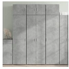 Image de Buffet haut gris béton 70x42,5x185 cm bois d'ingénierie, buffet, armoire de rangement, panneau latéral, armoire, 3281423