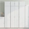 Image de Buffet haut blanc 70x42,5x185 cm bois d'ingénierie, buffet, armoire de rangement, panneau latéral, armoire, armoire 3281427