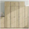Image de Buffet haut chêne sonoma 70x42,5x185 cm bois d'ingénierie, buffet, armoire de rangement, panneau latéral, armoire, 3281429