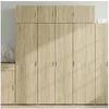 Image de Buffet haut chêne sonoma 80x42,5x185 cm bois d'ingénierie, buffet, armoire de rangement, panneau latéral, armoire, 3281436