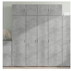 Image de Buffet haut gris béton 80x42,5x185 cm bois d'ingénierie, buffet, armoire de rangement, panneau latéral, armoire, 3281437