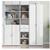 Image de Buffet haut blanc 40x42,5x185 cm bois d'ingénierie, buffet, placard, armoire latérale, armoire, armoire de rangement, 3281441