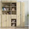 Image de Buffet haut chêne sonoma 40x42,5x185 cm bois d'ingénierie, buffet, placard, armoire latérale, armoire, armoire de 3281443
