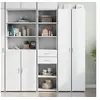 Image de Buffet haut blanc 45x42,5x185 cm bois d'ingénierie, buffet, placard, armoire latérale, armoire, armoire de rangement, 3281448