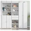 Image de Buffet haut blanc 50x42,5x185 cm bois d'ingénierie, buffet, placard, armoire latérale, armoire, armoire de rangement, 3281455