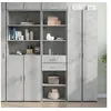 Image de Buffet haut gris béton 50x42,5x185 cm bois d'ingénierie, buffet, placard, armoire latérale, armoire, armoire de 3281458